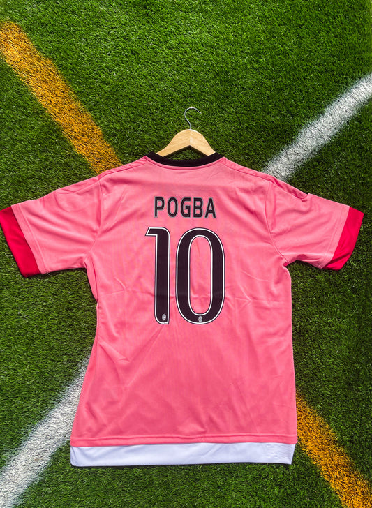Juventus 2015-16 Away Pogba #10 & Dybala #21 Vintage Pink Jeep Soccer Jersey – Retro Standout Kit - Five Of Cups Official
