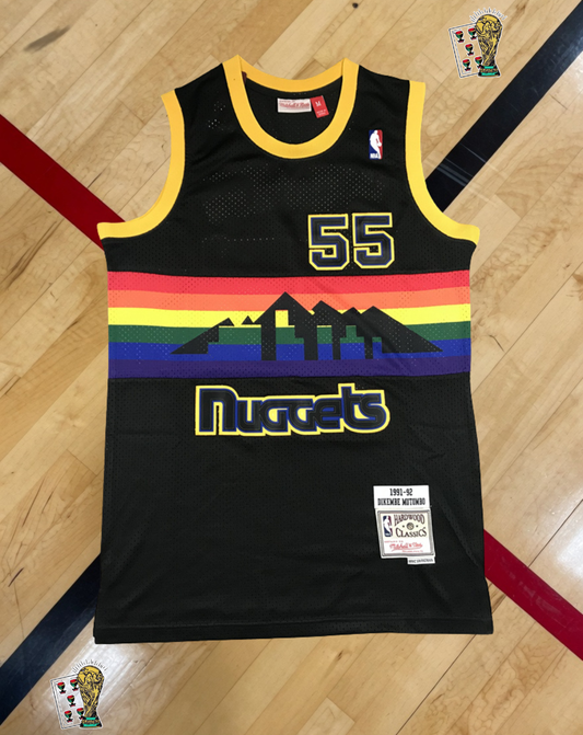 Denver Nuggets 1991-92 Alternate Jersey – Rainbow Skyline Black Edition