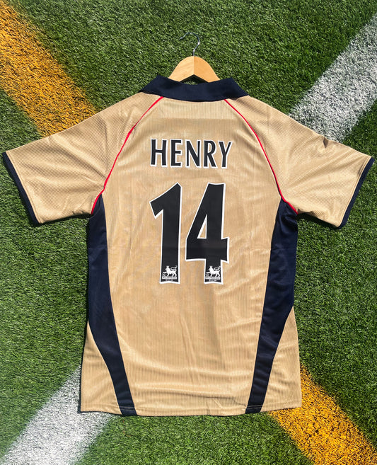 Arsenal 2001–2002 Away Jersey Henry #14 or Bergkamp #10 – Iconic SEGA Era Vintage Football Shirt - Five Of Cups Official