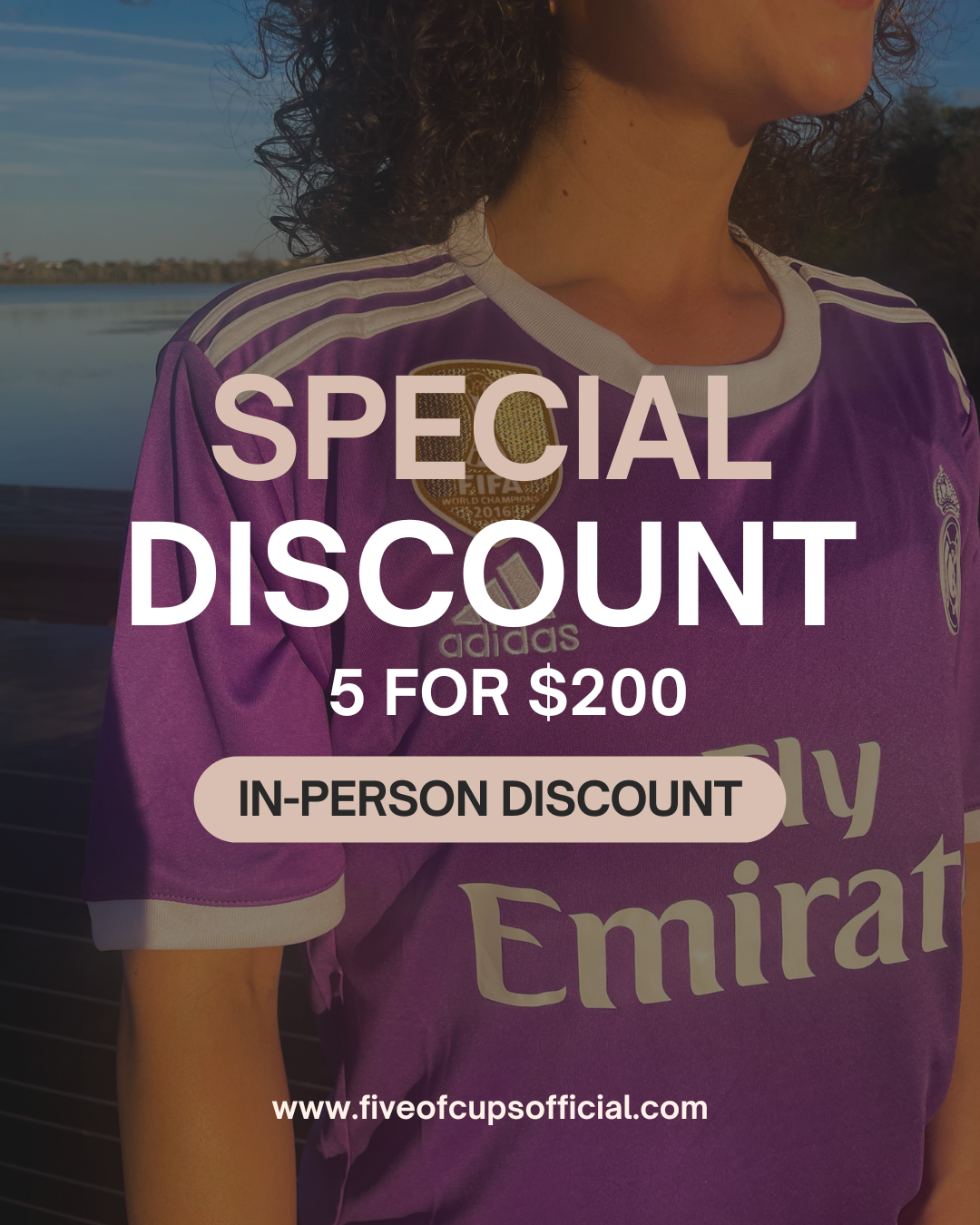 5 Jerseys for $180 (In-Person Extra 10% Discount)