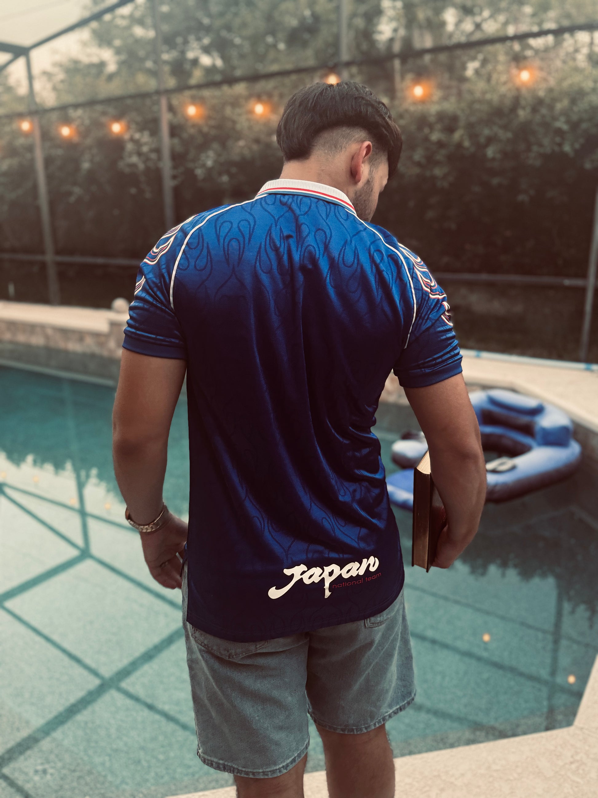 Styled look featuring Japan 1998 jersey in streetwear outfit

