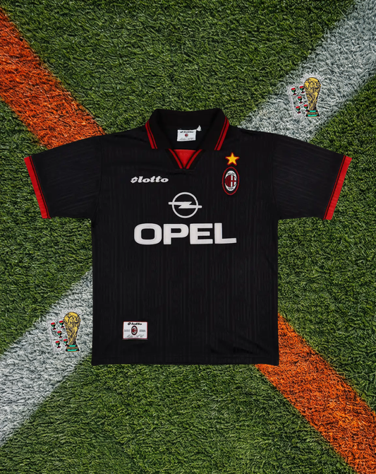 AC Milan 1997–98 Third Jersey –Ganz #36- Classic Lotto x Opel