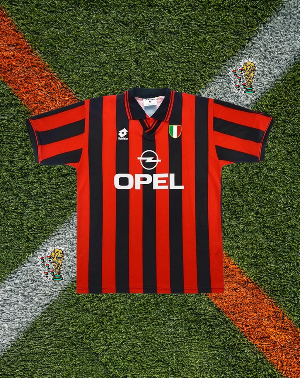 AC Milan 1996–97 Home Jersey – Weah #9 – Iconic Opel Era Classic