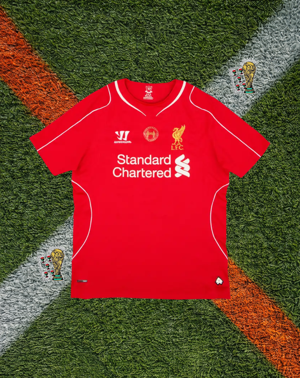 Liverpool FC 2014–15 Home Sterling #31 – Warrior Red Classic Football Shirt Standard Chartered Vintage