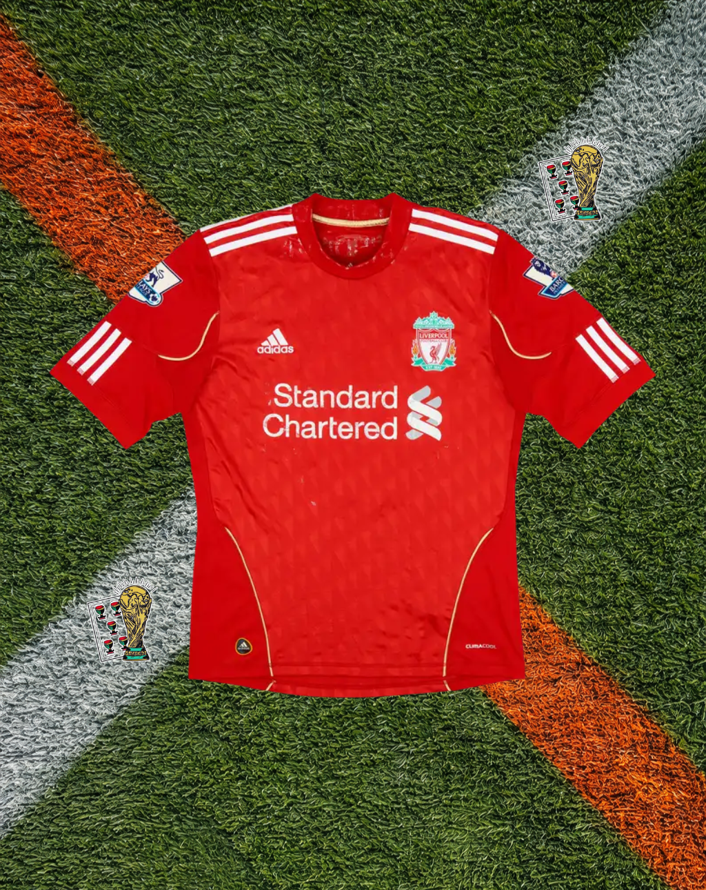 Liverpool FC 2010–12 Home Torres #9 – Adidas Red Retro Football Shirt Standard Chartered Vintage