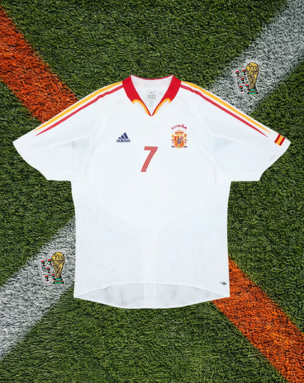 Spain 2004–2006 Away Jersey – RAUL #7 – White EURO Era Classic