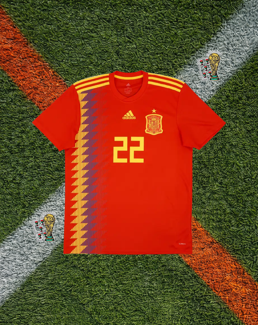 Spain 2018 World Cup Home Jersey – ISCO #22 – Russia Edition