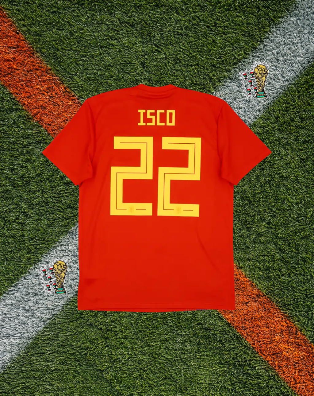 Spain 2018 World Cup Home Jersey – ISCO #22 – Russia Edition