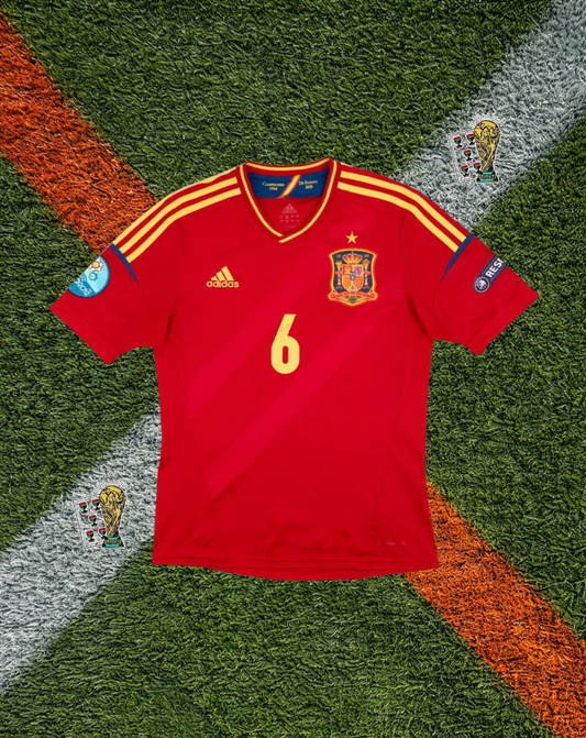 Spain 2012 Home Jersey – Andrés Iniesta #6 – UEFA EURO Champions Edition