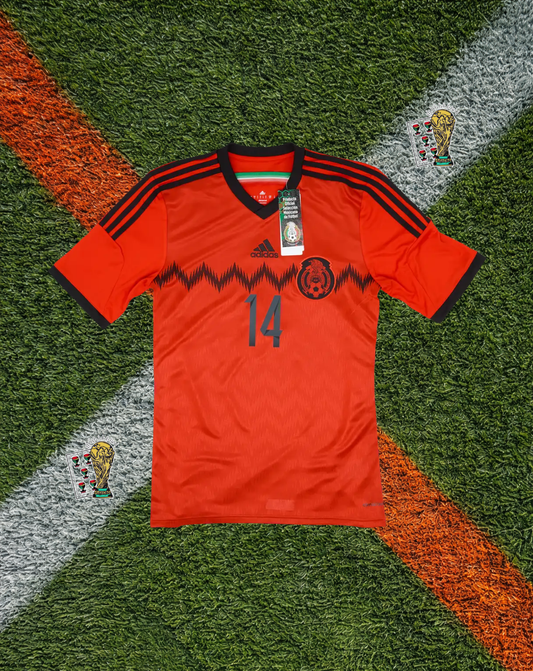 Mexico 2014 Away World Cup Jersey – Javier “Chicharito” Hernández #14 – Classic Black & Red Edition
