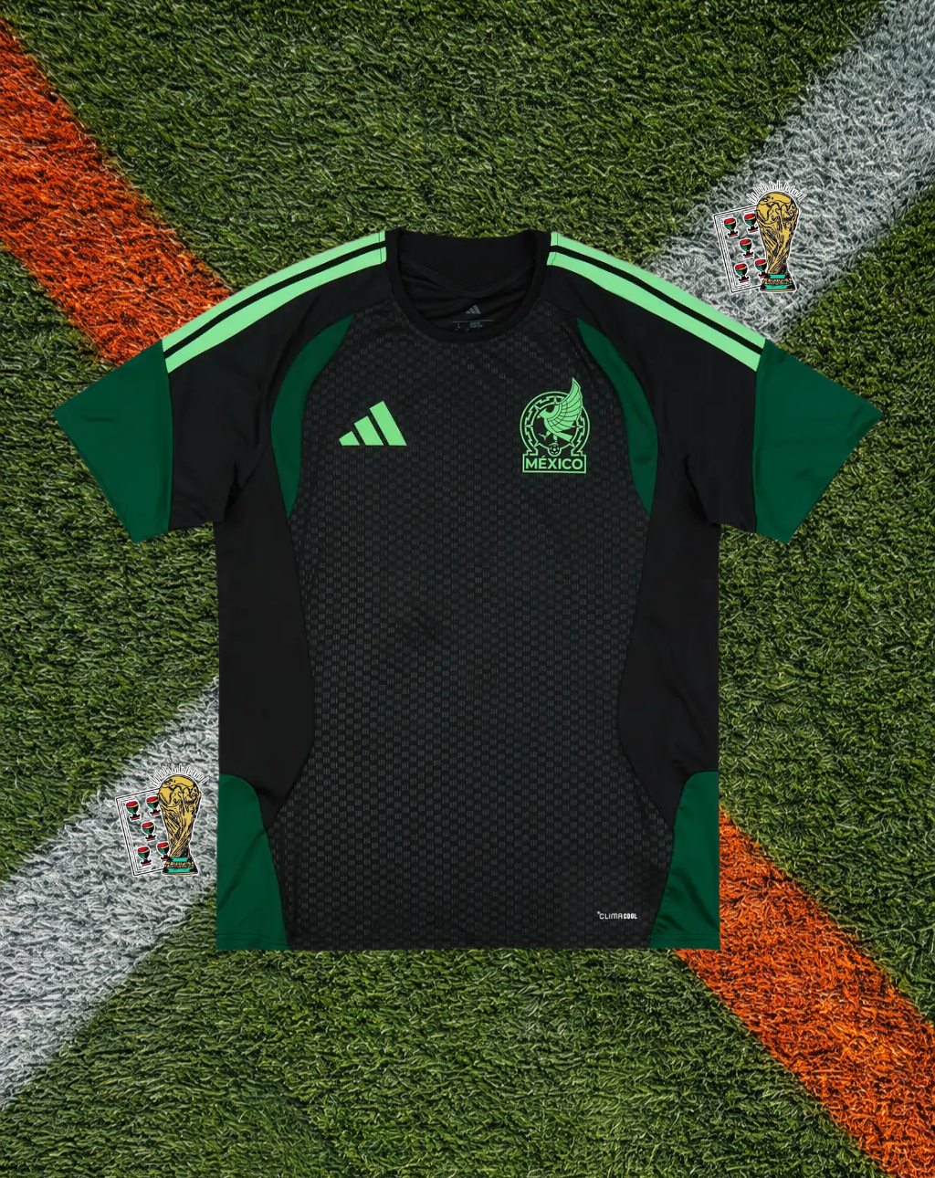 Mexico 2026 Tiro Sweat Tee – Black & Green El Tri Training Edition