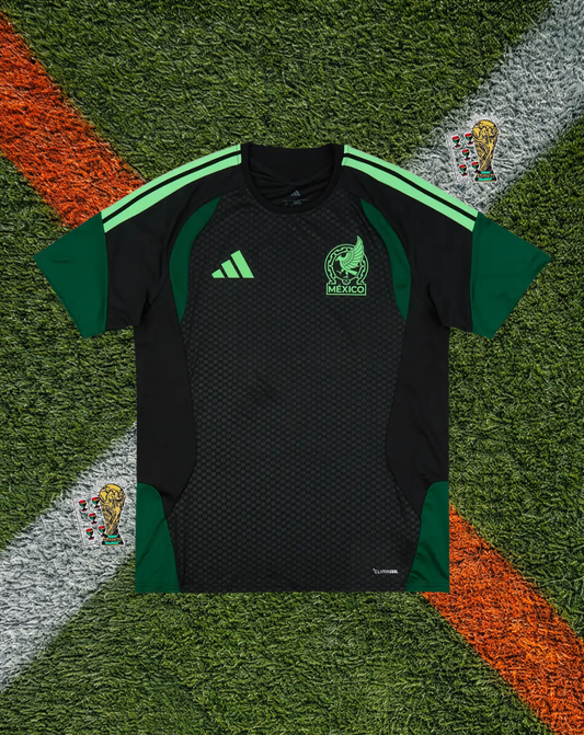 Mexico 2026 Tiro Sweat Tee – Black & Green El Tri Training Edition