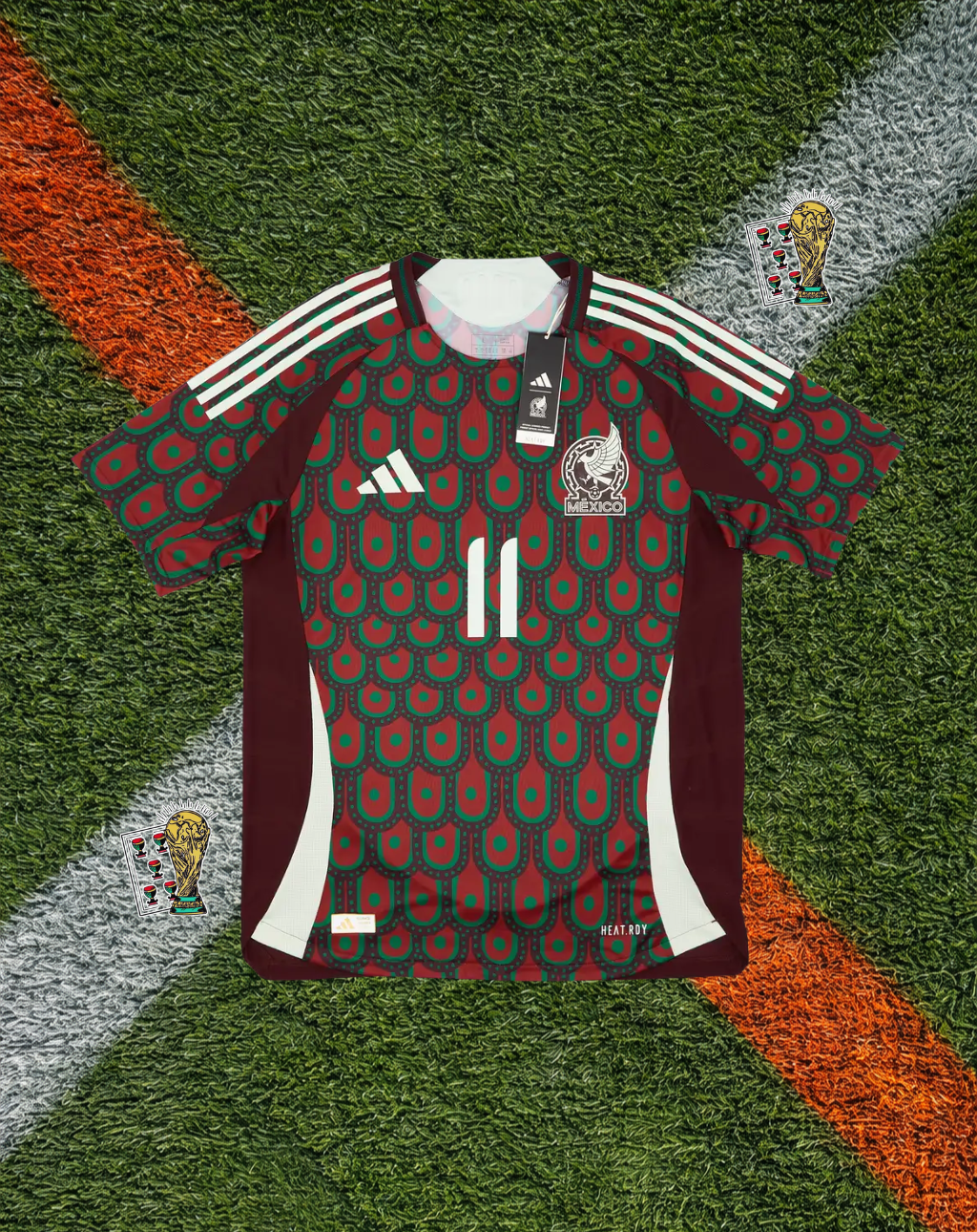 Mexico 2024 Home Jersey – S. Giménez #11 – Modern El Tri Heritage Edition