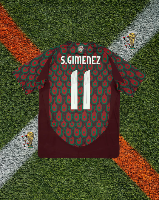 Mexico 2024 Home Jersey – S. Giménez #11 – Modern El Tri Heritage Edition