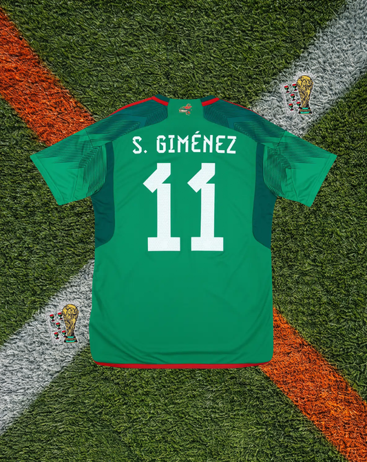 Mexico 2022 Home World Cup Jersey – S. Giménez #11 – Qatar 2022 Edition