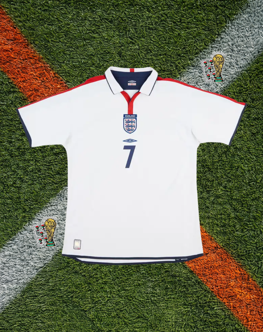 England 2003–2005 Home Jersey – Beckham #7 - Early-2000s Captain’s Edition