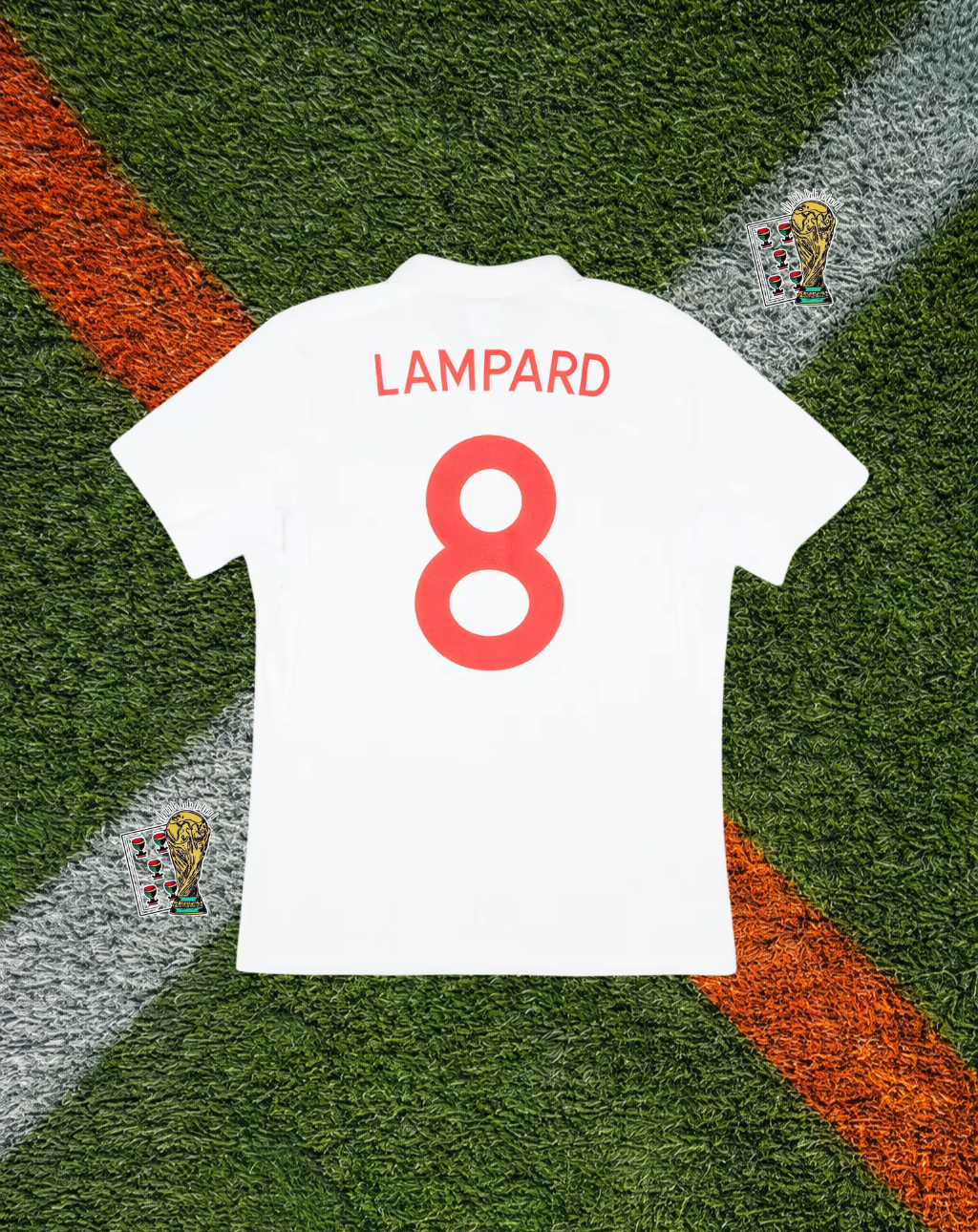 England 2009–2010 Home Jersey – Lampard #8 -Clean White World Cup Edition
