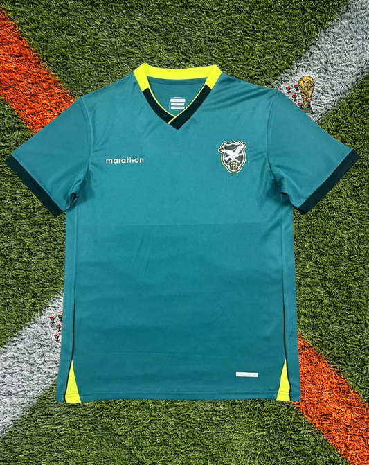 Bolivia National Team - 2026 - Home - Marathon Classic Green Texturized Knit Tricolor Flag Trim