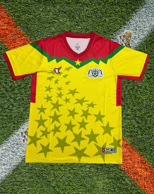 Burkina Faso 2025/2026 Third - Tovio Dynamic Yellow Red Chevron Star Cascade Graphic