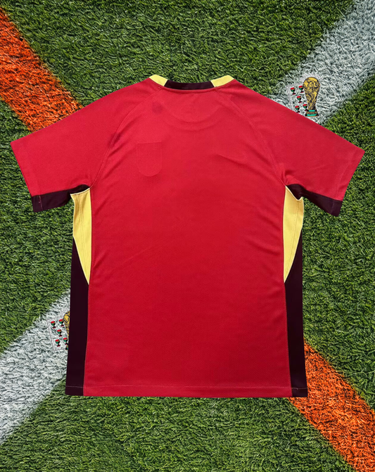 China CFA 2026 Home Jersey - Nike Regal Red Gold Collar Subtle Micro-Knit Mesh Panels