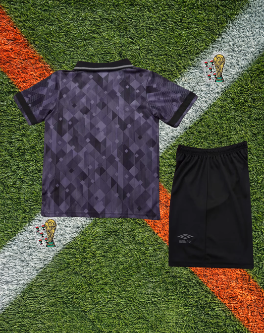 England 1990 Home Jersey –  Retro "Blackout" Alternative - Youth Edition