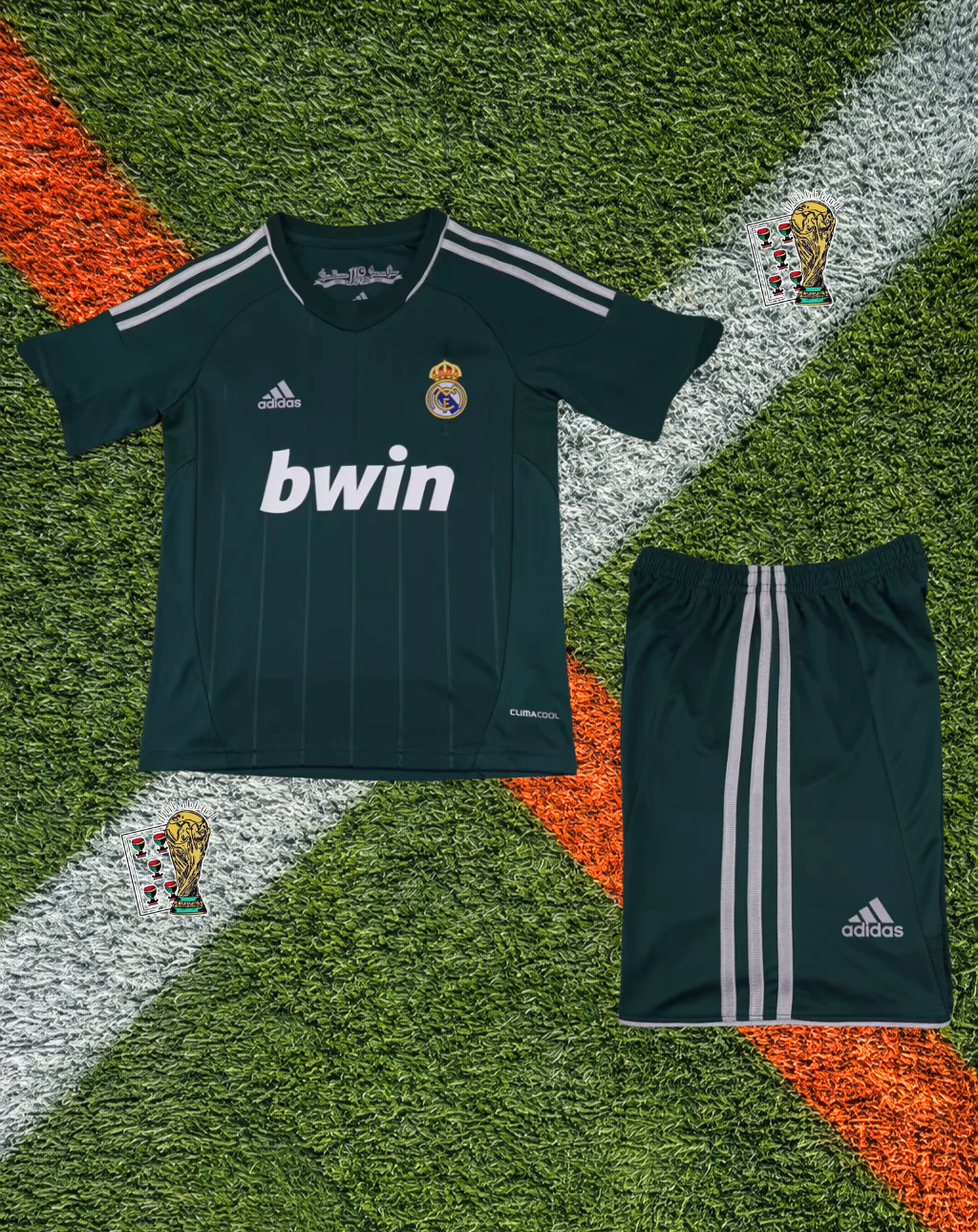 Real Madrid 2012–13 Third Jersey – Ronaldo #7 Vintage Green Model- Youth Edition