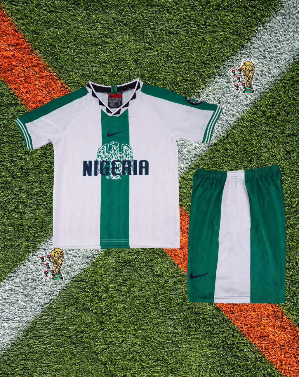 Nigeria 1996 Away Okocha #10 Unique Soccer Jersey – Rare Super Eagles Kit with Retro Nike Design- Youth Edition