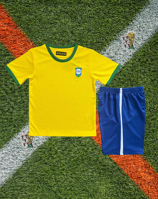 Brazil 1970 Home Pelé #10 Legendary Vintage World Cup Jersey – Retro Classic Kit -KIDS VERSION