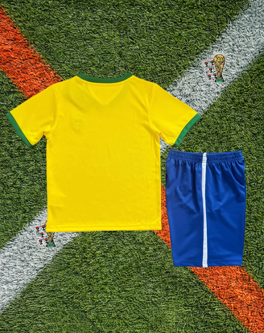 Brazil 1970 Home Pelé #10 Legendary Vintage World Cup Jersey – Retro Classic Kit -KIDS VERSION