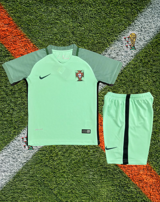 Portugal 2016 Away Jersey – Ronaldo #7 -Euro Champions Mint Fade -Kids Edition