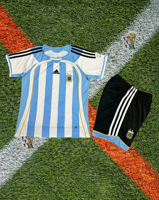 Argentina 2006 Home Riquelme #10 Jersey – Vintage World Cup Edition- Kids Version