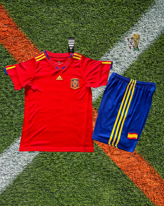 Spain 2010 Home  Retro World Cup Champions Futbol Jersey – Iconic Kids Edition