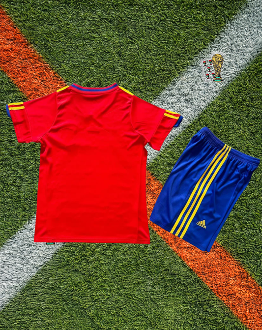 Spain 2010 Home  Retro World Cup Champions Futbol Jersey – Iconic Kids Edition