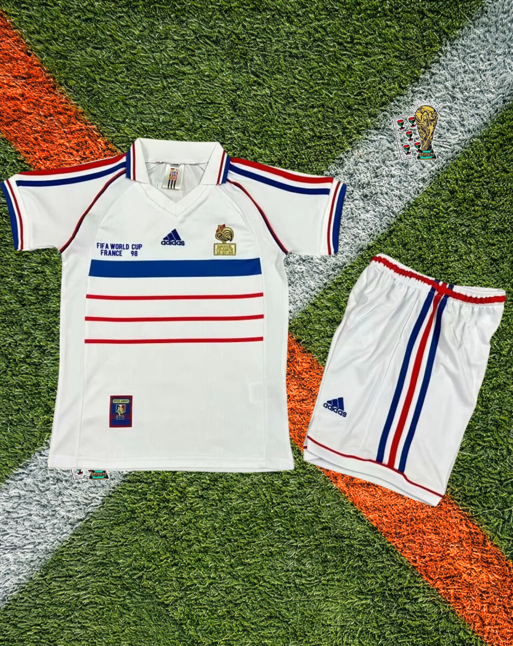 France 1998 Away  Retro World Cup Champions Soccer Jersey – Vintage Kids Edition