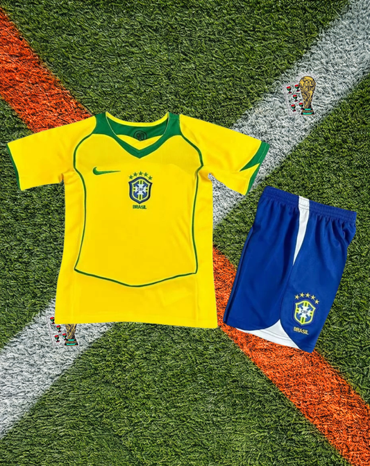 Brazil 2004 Home Copa America Iconic Nike Soccer Jersey – Vintage Classic Kids Kit