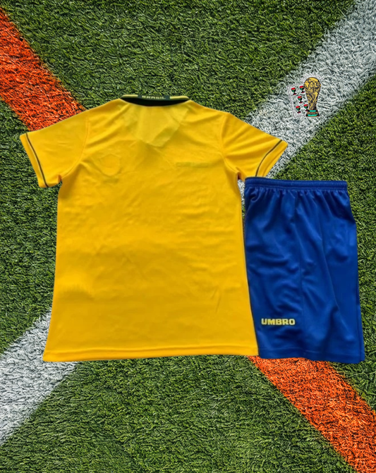 Brazil 1994 Home Jersey  – World Cup Classic Yellow Umbro Vintage Kids Football Shirt