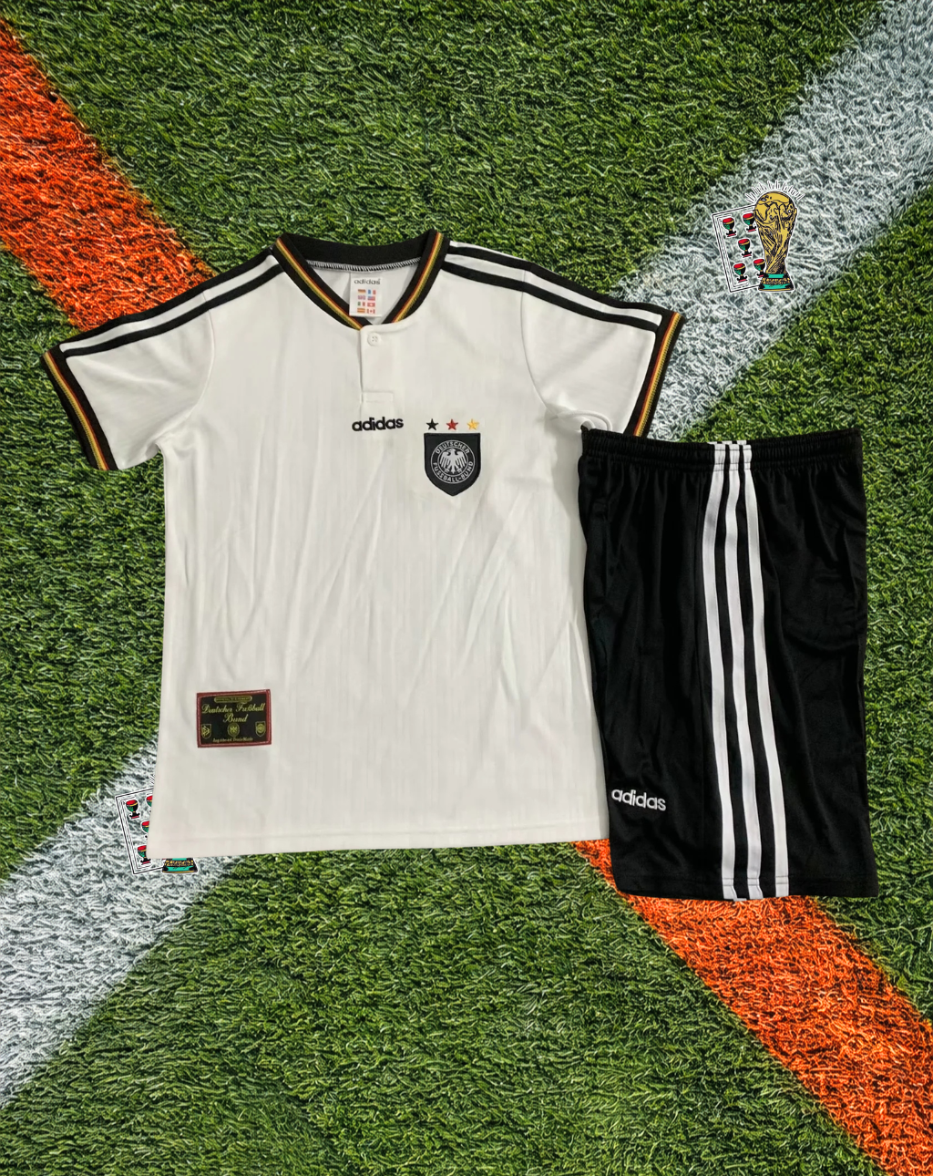 Germany 1996 Home Jersey – Adidas White EURO 96 Champions Edition- Youth Edition