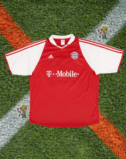 FC Bayern Munich 2003-04 Home Jersey – Ballack #13 – "T-Com" Deep Red