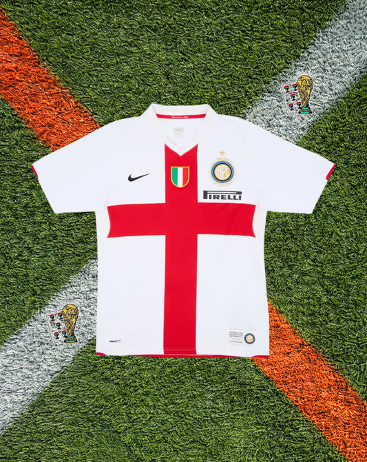 Inter Milan 2007-2008 Centenary Away Jersey – Ibrahimović #8 - "St. George's Cross" Edition