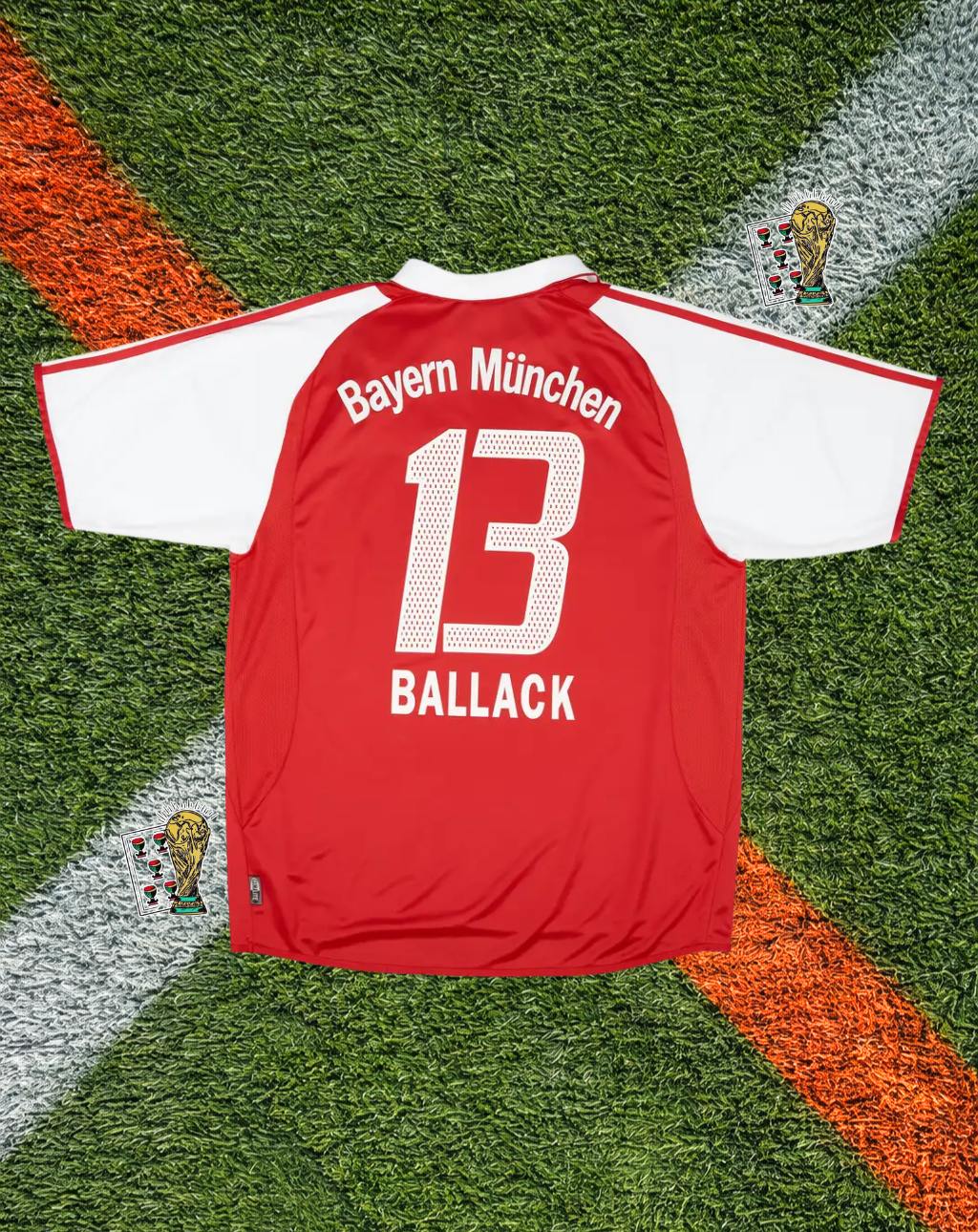 FC Bayern Munich 2003-04 Home Jersey – Ballack #13 – "T-Com" Deep Red