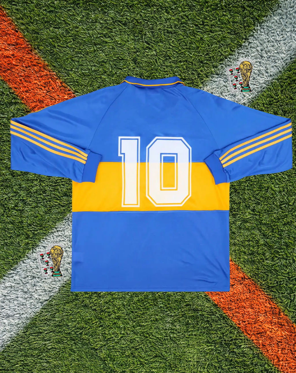 Boca Juniors 1993 Reissue Home Long Sleeve Shirt – #10 – Retro La Bombonera Edition