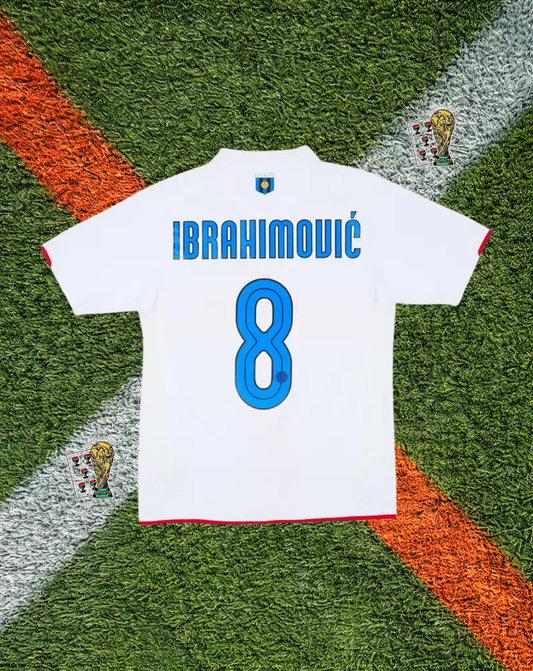 Inter Milan 2007-2008 Centenary Away Jersey – Ibrahimović #8 - "St. George's Cross" Edition