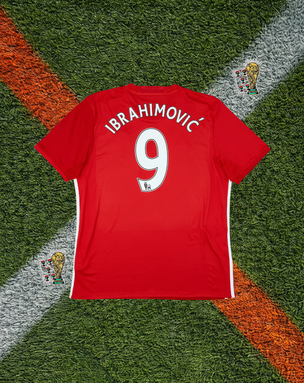Manchester United 2016–17 Home Ibrahimović #9 – Adidas Red Retro Football Shirt Chevrolet Classic