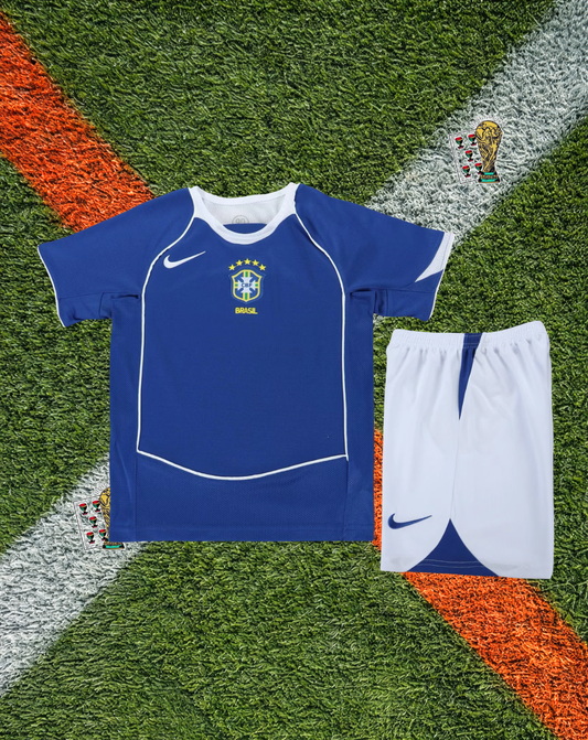 Brazil 2004 Away Copa America Iconic Nike Soccer Jersey – Vintage Classic Kids Kit