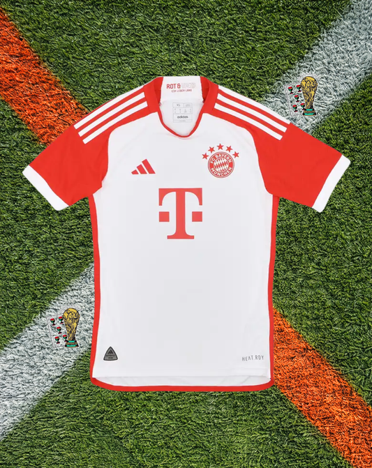 FC Bayern Munich 2023-24 Home Jersey – Kane #9 – Adidas "Red & White" Debut Edition