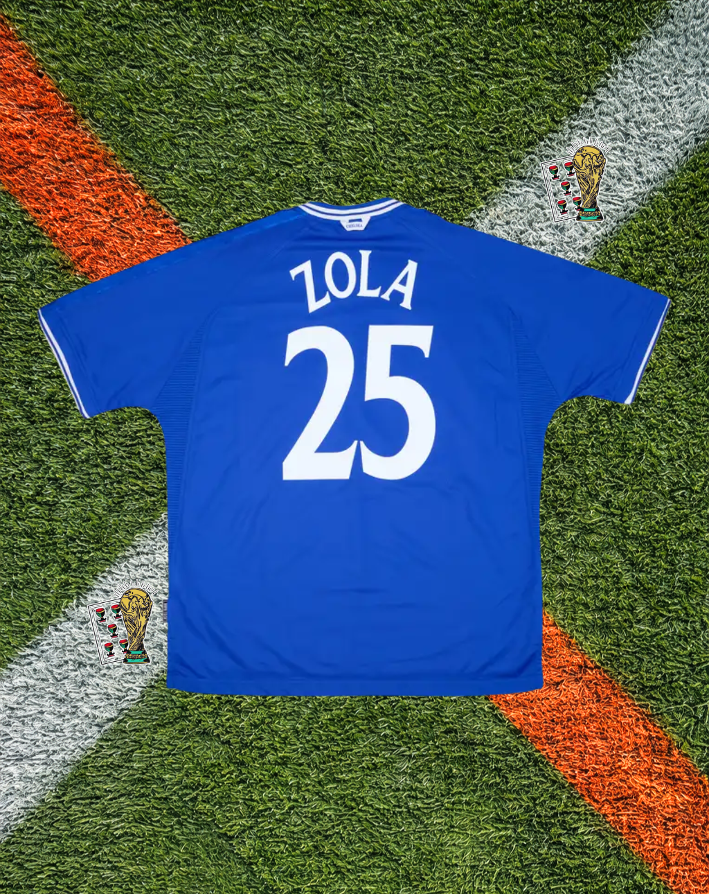 Chelsea Classic Football Shirt 1999–2001 Home Jersey – Zola #25 / Wise #11 – Umbro Autoglass Blue