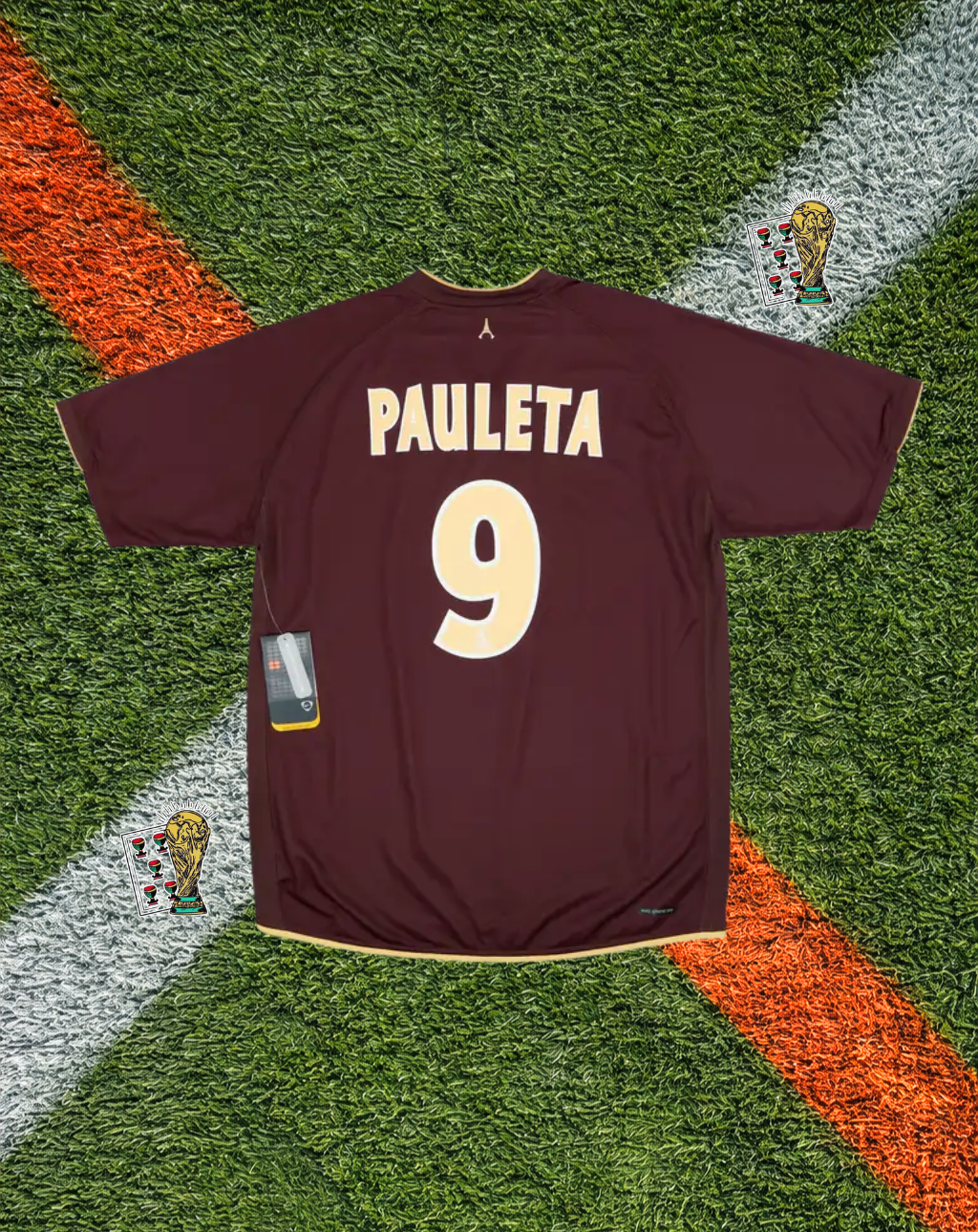 Paris Saint-Germain 2006-07 Away Pauleta #9  – Burgundy Fly Emirates PSG Kit