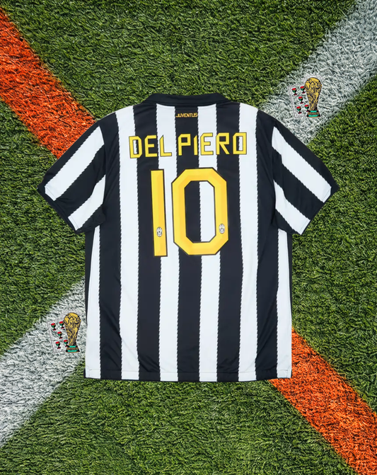 Juventus 2010–11 Home Jersey – Del Piero #10- Classic Black and white BetClic Era Icon