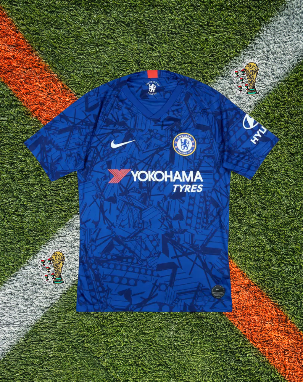 Chelsea Classic Football Shirt 2019–2020 Home Jersey – Hazard #10 – Nike Blue Yokohama Tyres
