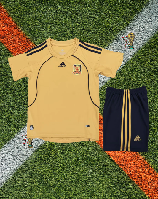 Spain 2008 Away Euro Jersey – Champions Edition- Kids Edition